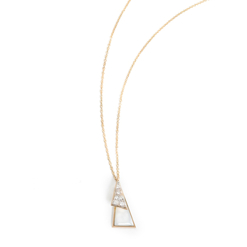 Подвеска из розового золота с бриллиантами 