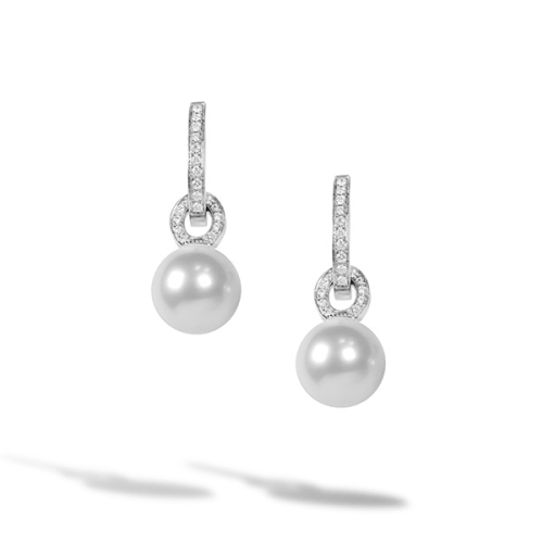 Серьги из белого золота с белыми бриллиантами