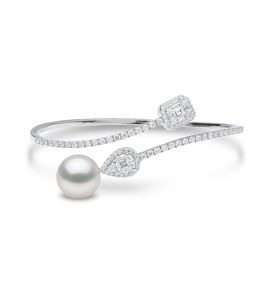 Браслет Starlight из золота 18 карат с жемчугом Южного моря и грушевидными бриллиантами