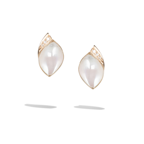 Серьги из розового золота с белыми бриллиантами