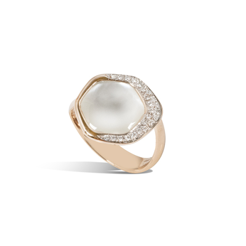 Кольцо из розового золота с бриллиантами