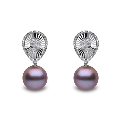 Серьги Contessa из 18-каратного золота с пресноводным розовым жемчугом и бриллиантами