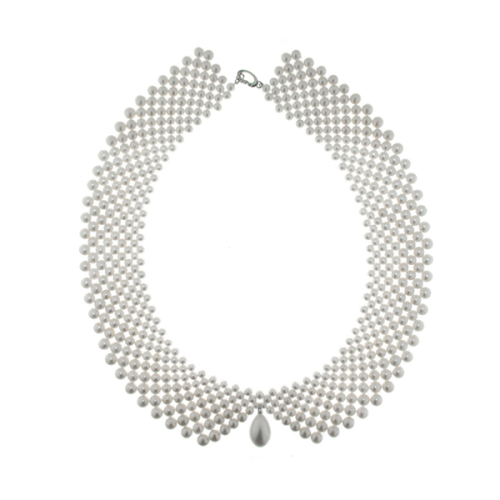 Колье из белого золота с белыми бриллиантами