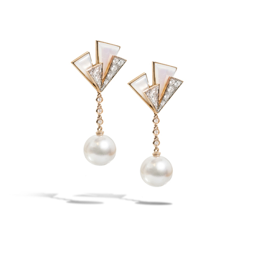 Серьги из розового золота с бриллиантами