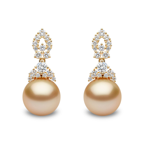 Серьги Duchess Gold 18K с жемчугом и бриллиантами