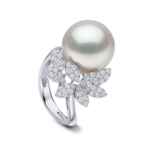 Кольцо Duchess с жемчугом из 18-каратного золота и мини-бриллиантами