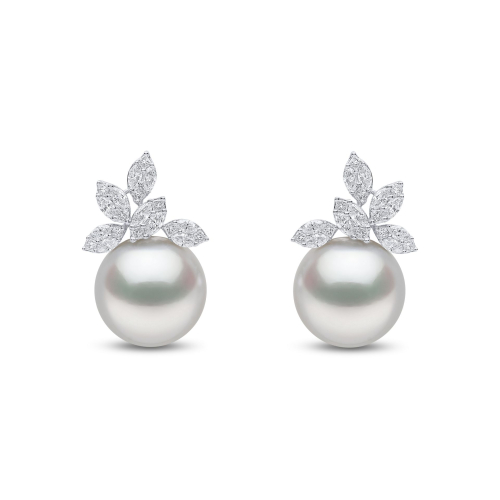 Серьги Duchess с жемчугом из 18-каратного золота и мини-бриллиантами