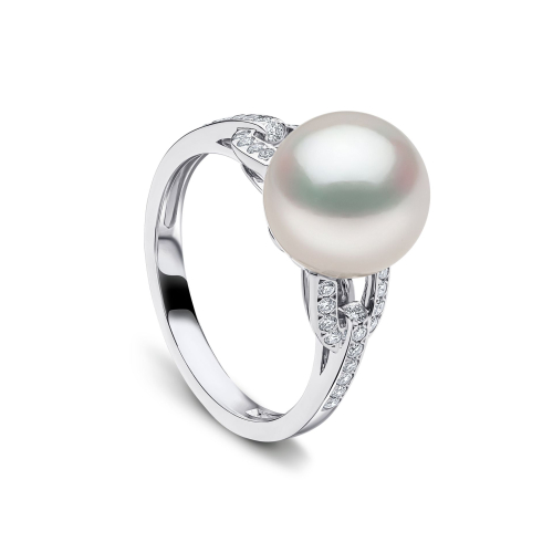 Кольцо Jazz из 18-каратного золота с жемчугом и бриллиантами