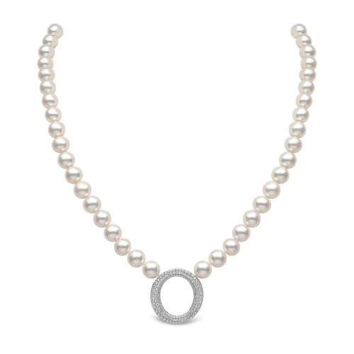 Ожерелье O by Yoko из 18-каратного золота с пресноводным жемчугом и бриллиантами