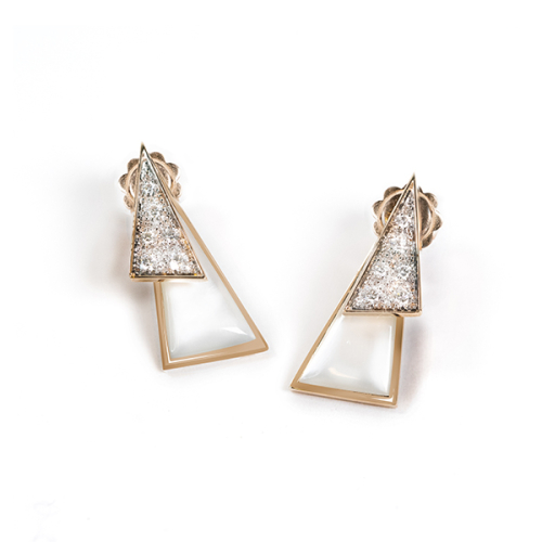 Серьги из розового золота с бриллиантами