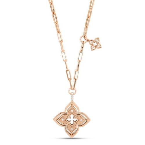 Колье Venetian Princess с бриллиантом и родонитом