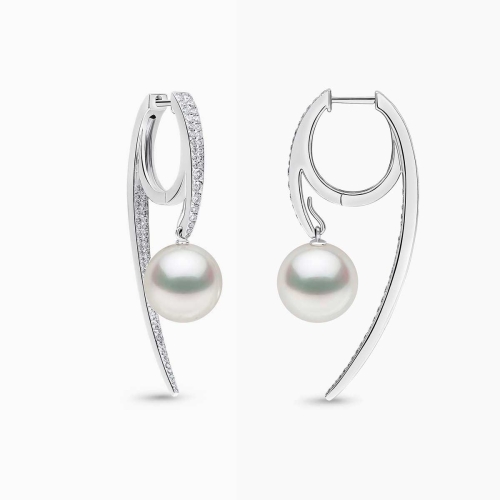 Серьги Glitz из 18-каратного золота с жемчугом и бриллиантами