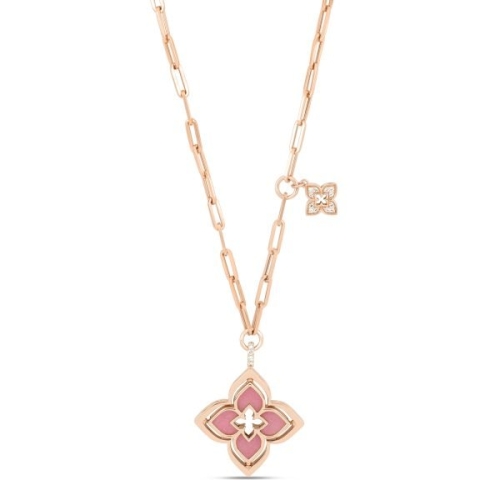 Колье Venetian Princess с бриллиантом и родонитом