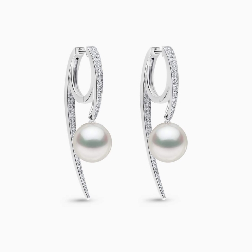 Серьги Glitz из 18-каратного золота с жемчугом и бриллиантами