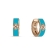 Серьги с бирюзовой керамической эмалью и бриллиантами