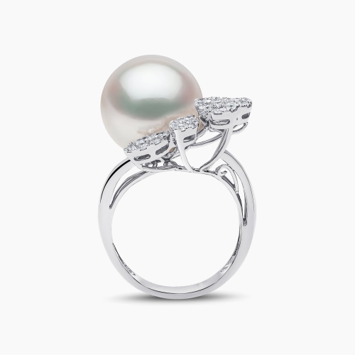 Кольцо Duchess из 18-каратного золота с жемчугом Южного моря и бриллиантами