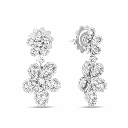 Серьги Jasmine с бриллиантами и рубином