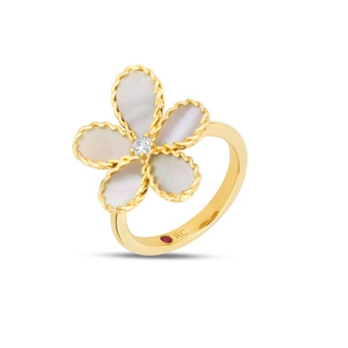 Кольцо Jasmine с бриллиантом и перламутром