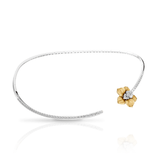Колье Orquideas Maxi из белого и желтого золота 18К с бриллиантами