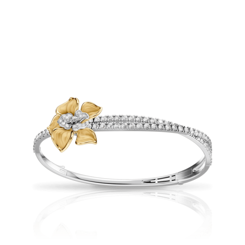 Браслет Orquideas Maxi из белого и желтого золота с бриллиантами