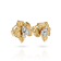 Серьги Orquideas Mini из белого и желтого золота 18К с бриллиантами