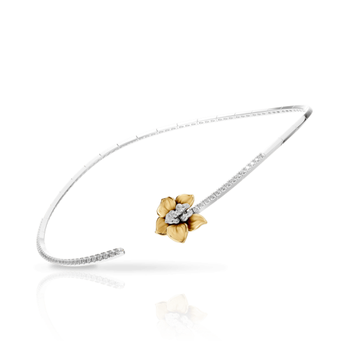 Колье Orquideas Maxi из белого и желтого золота 18К с бриллиантами