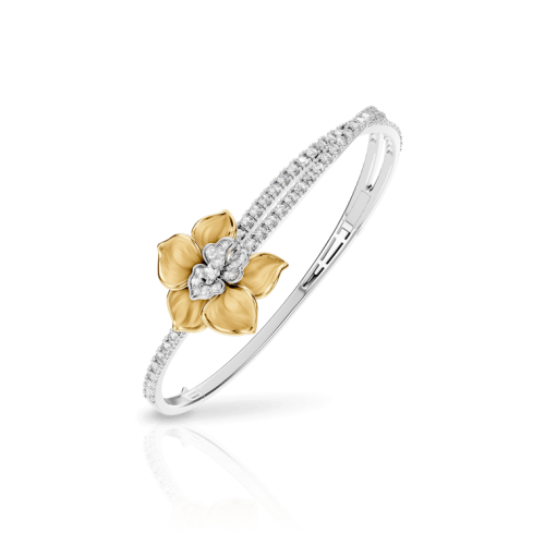 Браслет Orquideas Maxi из белого и желтого золота с бриллиантами