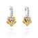 Серьги Orquideas Long из белого и желтого золота 18К с бриллиантами
