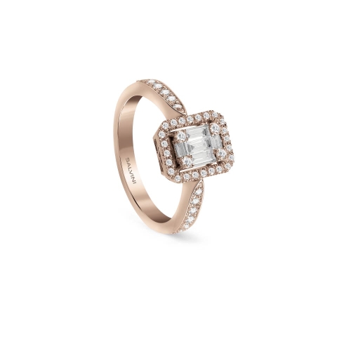 Кольцо из белого золота с бриллиантом