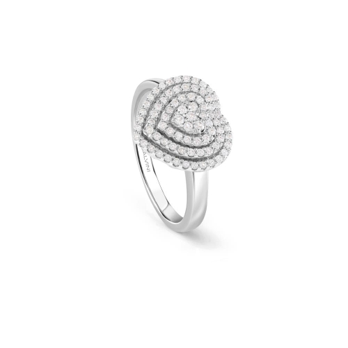 Кольцо из белого золота с бриллиантами