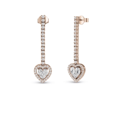 Серьги из розового золота с бриллиантами