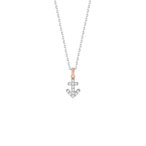 Колье «Стрелец» из белого и розового золота с бриллиантами