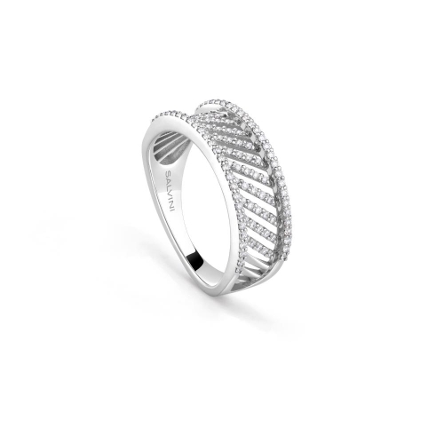 Кольцо из белого золота с бриллиантами