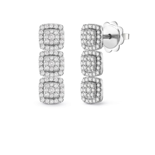 Серьги из белого золота с бриллиантами