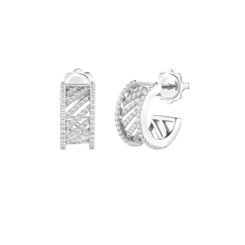 Серьги из белого золота с бриллиантами