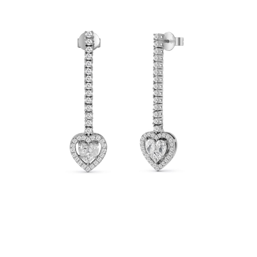 Серьги из белого золота с бриллиантами