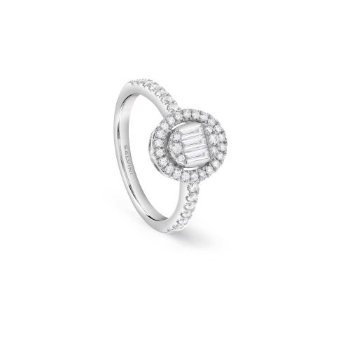 Кольцо из белого золота с бриллиантами