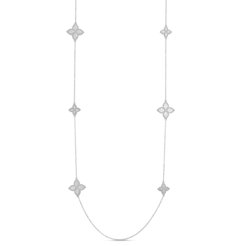 Колье Princess Flower из белого золота 18 карат с бриллиантами