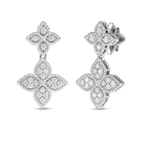 Серьги из белого золота 18 карат с бриллиантами