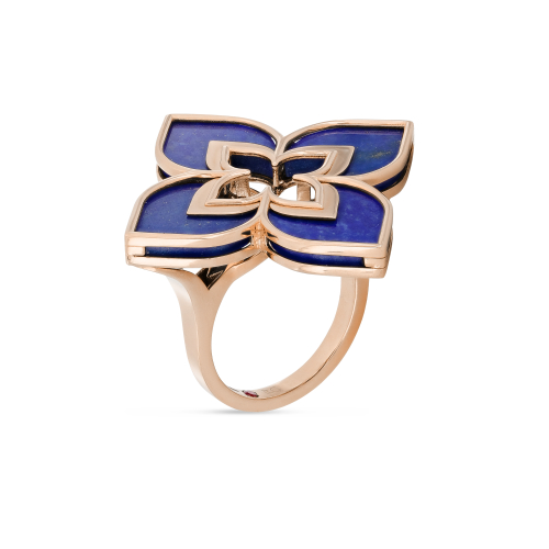 Кольцо Venetian Princess из розового золота 18 карат с лазуритом