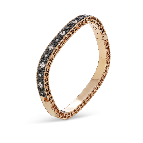 Браслет Venetian Princess из розового золота 18 карат с чёрными и бесцветными бриллиантами