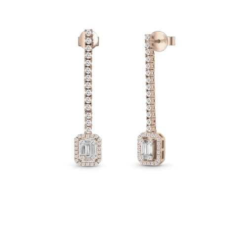 Серьги из розового золота с бриллиантами