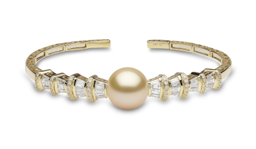Браслет Starlight из желтого золота 18 карат с индонезийским жемчугом Южного моря и бриллиантами