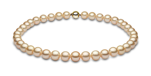 Ожерелье из 18-каратного золота с жемчугом Южного моря