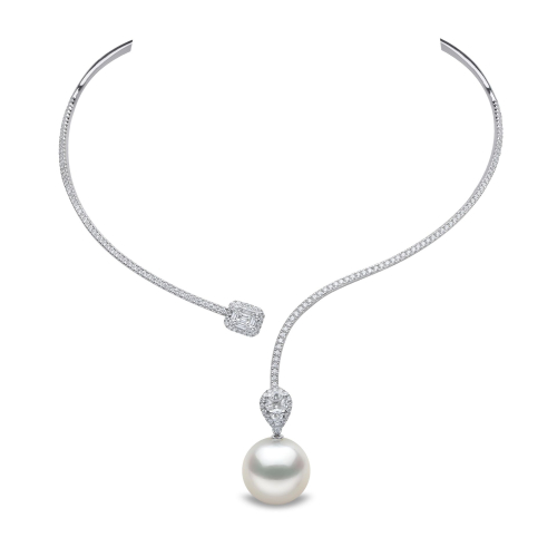 Ожерелье Serene Starlight из 18-каратного золота с жемчугом Южного моря и бриллиантами