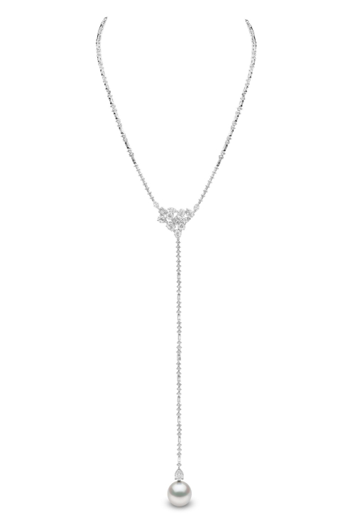 Колье Raindrop из 18-каратного белого золота с жемчугом Южного моря и бриллиантами