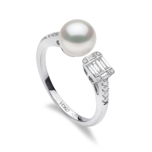 Кольцо Starlight из 18-каратного золота с жемчугом и бриллиантами Horizon