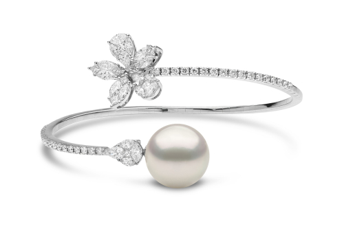 Браслет Starlight из белого золота 18 карат, белым австралийским жемчугом и бриллиантом