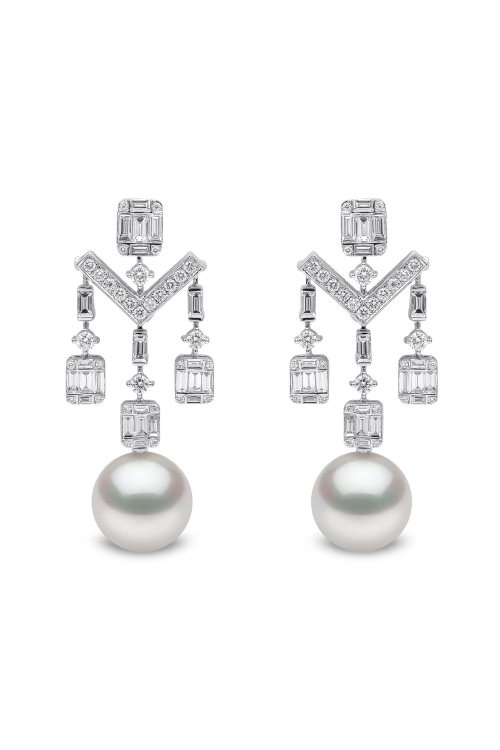 Серьги Starlight из 18-каратного белого золота с жемчугом Южного моря и бриллиантами