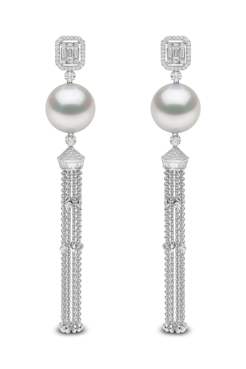 Серьги Starlight из золота 18 карат с жемчугом Южного моря и бриллиантами